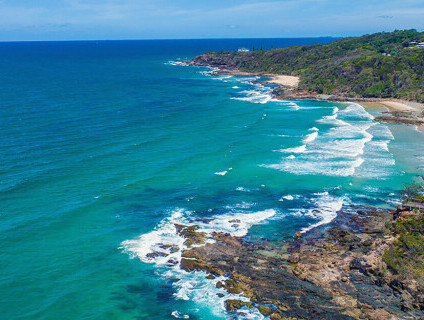 coolum beach from above