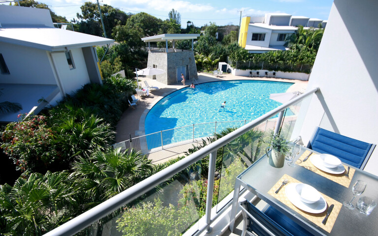 Coolum at the beach balcony pool view